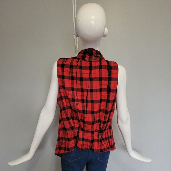 Anthropologie Elevenses Buffalo Plaid Vest, VGUC, Size S - Picture 4 of 8